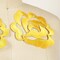 2 Pieces Golden Yellow Embroidered Rose Appliques 5.5" Iron On Flower Patch Set